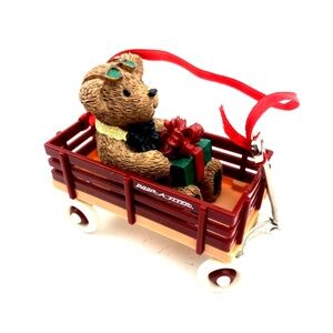 Bear Wagon Christmas Ornament Radio Flyer Tree Hanging Holiday Collection